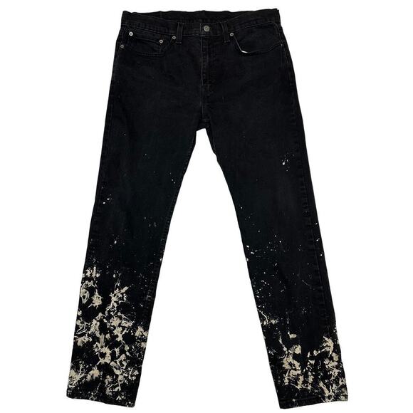 REFRESHED - Levi's 502 Denim Custom Bleached Black Size 34 x 32 - Picture 1 of 5